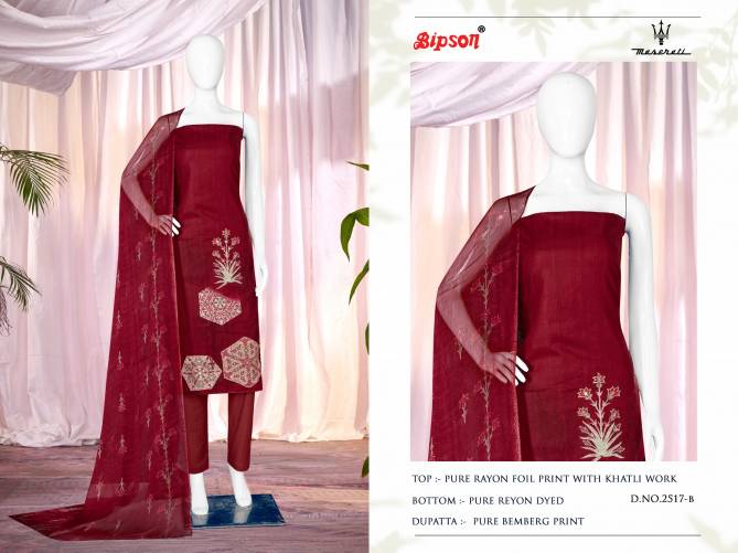 Maserati 2517 By Bipson Rayon Printed Non Catalog Dress Material Wholesale Price In Surat
